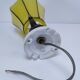 Yellow glass porcelain lamp, early 20th century