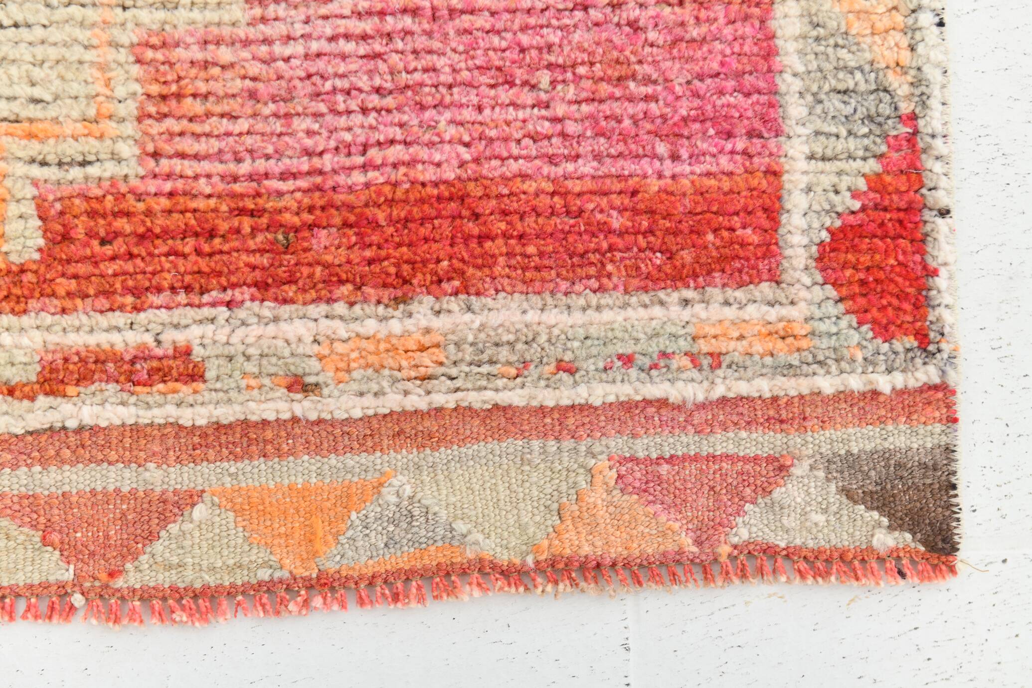 3x11 Light Pink Orientel Vintage Runner Rug, 96x333Cm