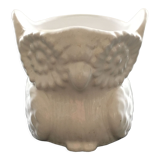 Cache pot hibou blanc