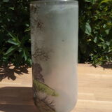 Glass vase signed Joma