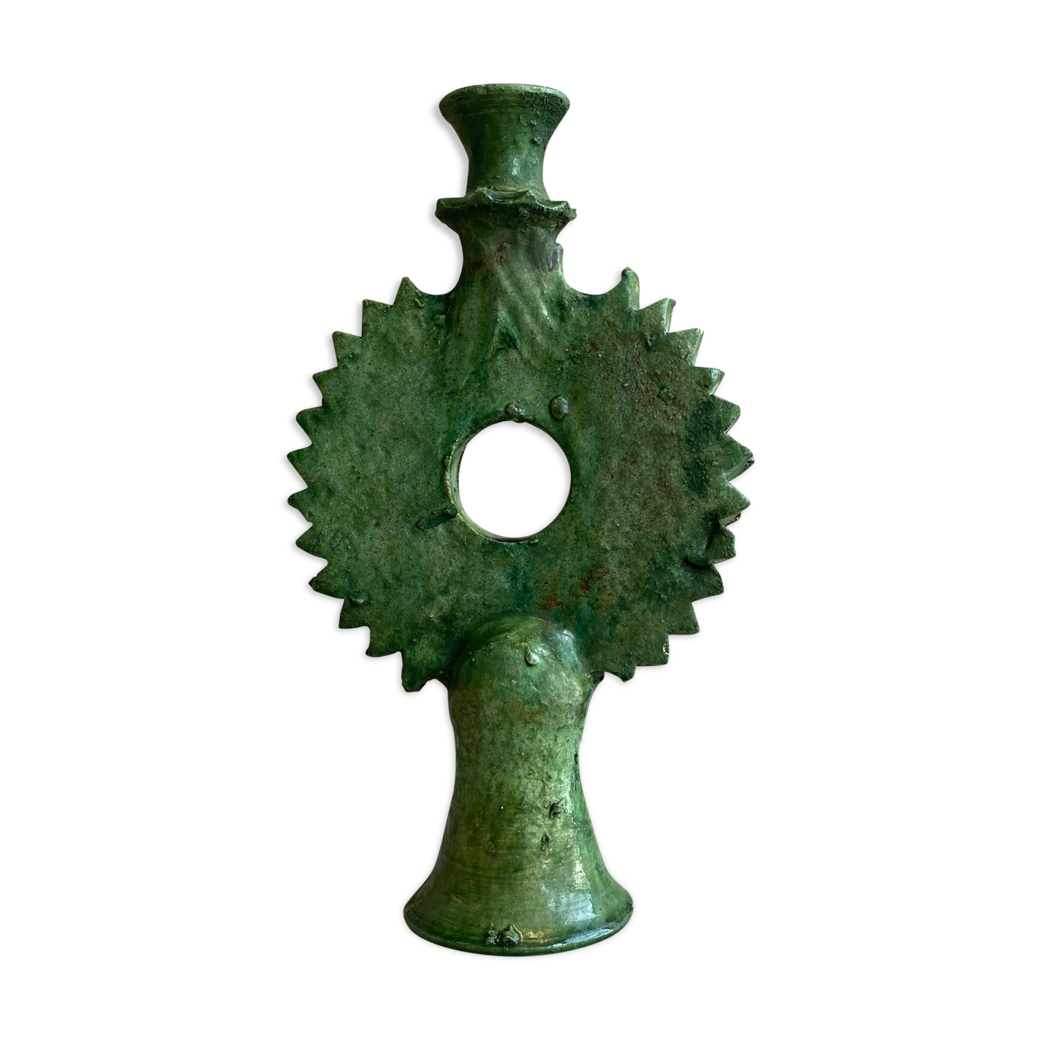 Tamegroute pottery candle holder