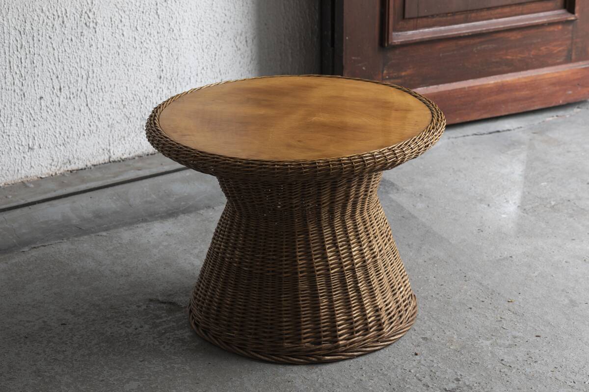 Side table, rattan, 1960s