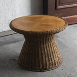 Side table, rattan, 1960s