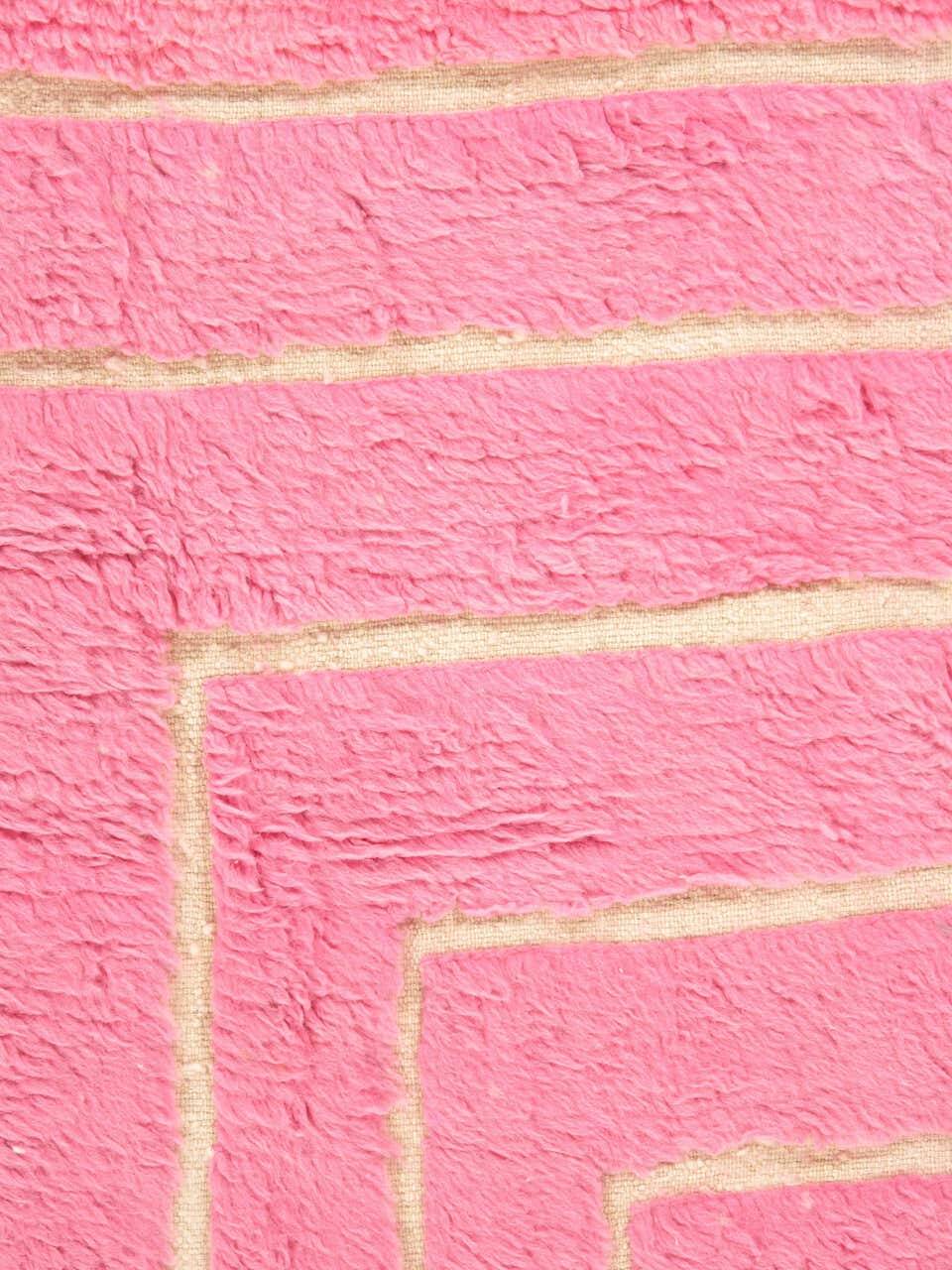 Pink wool rug 300/200cm