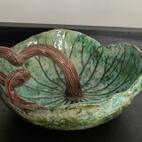 Vintage water lily pocket in enameled ceramic