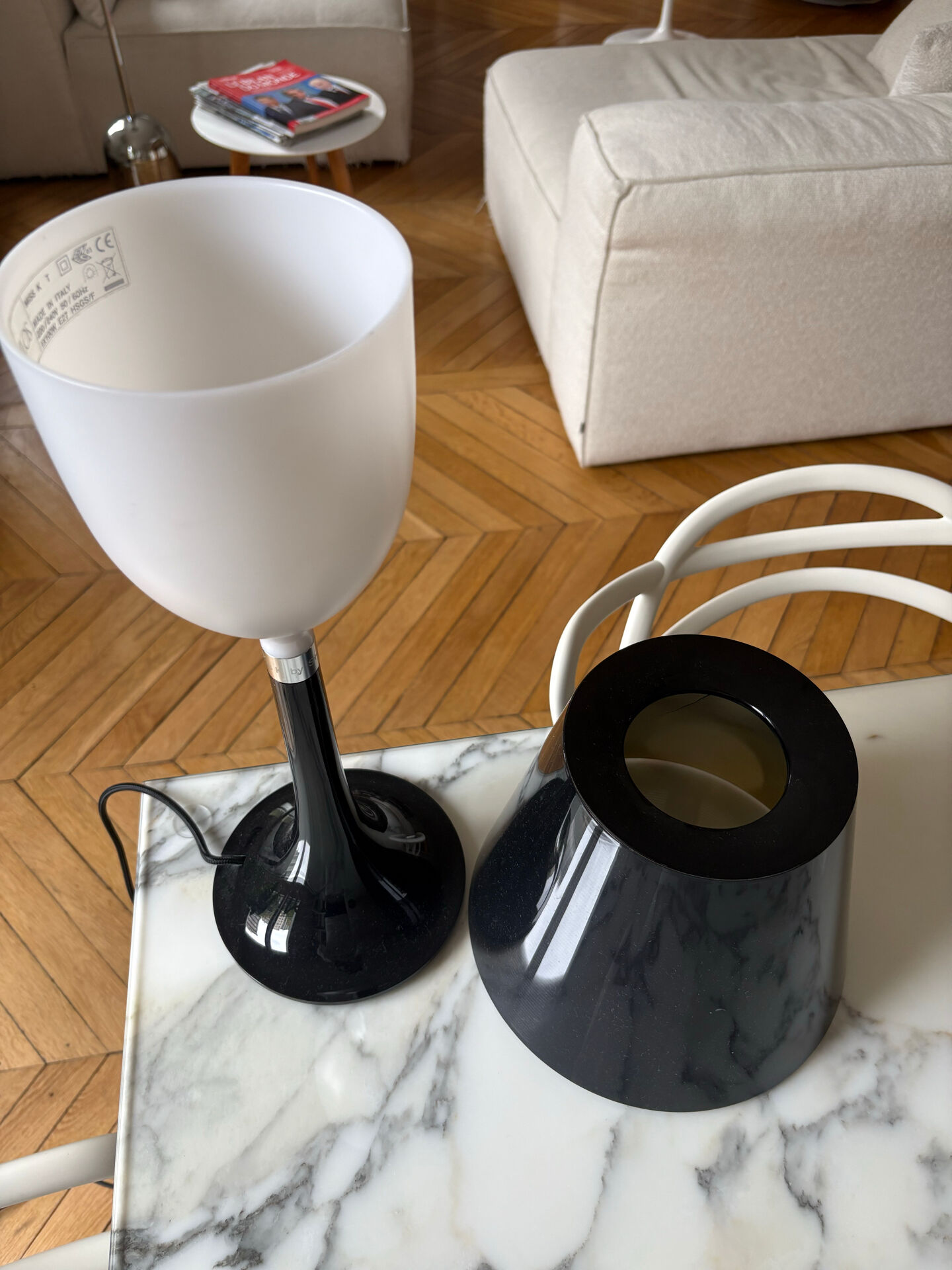 Miss K table lamp edited by Flos, designed by Philippe Starck in