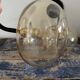 Pair of vintage electrified smoked glass wall lamps