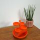 Orange plastic bowl set Emsa Germany vintage
