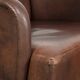 Set of 4 nicely finished dining chairs/side chairs with armrests made of cowhide leather