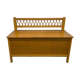 Wooden and wicker box/bench