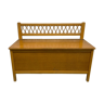 Wooden and wicker box/bench