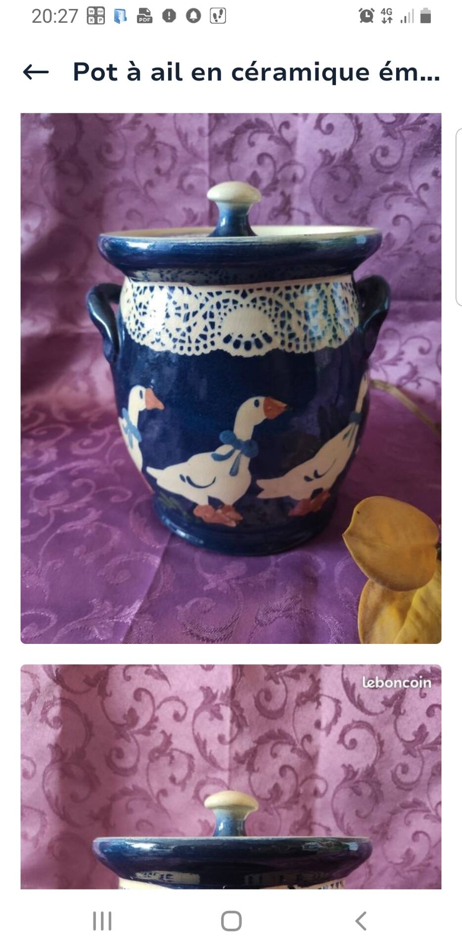 Garlic pot in ceramic