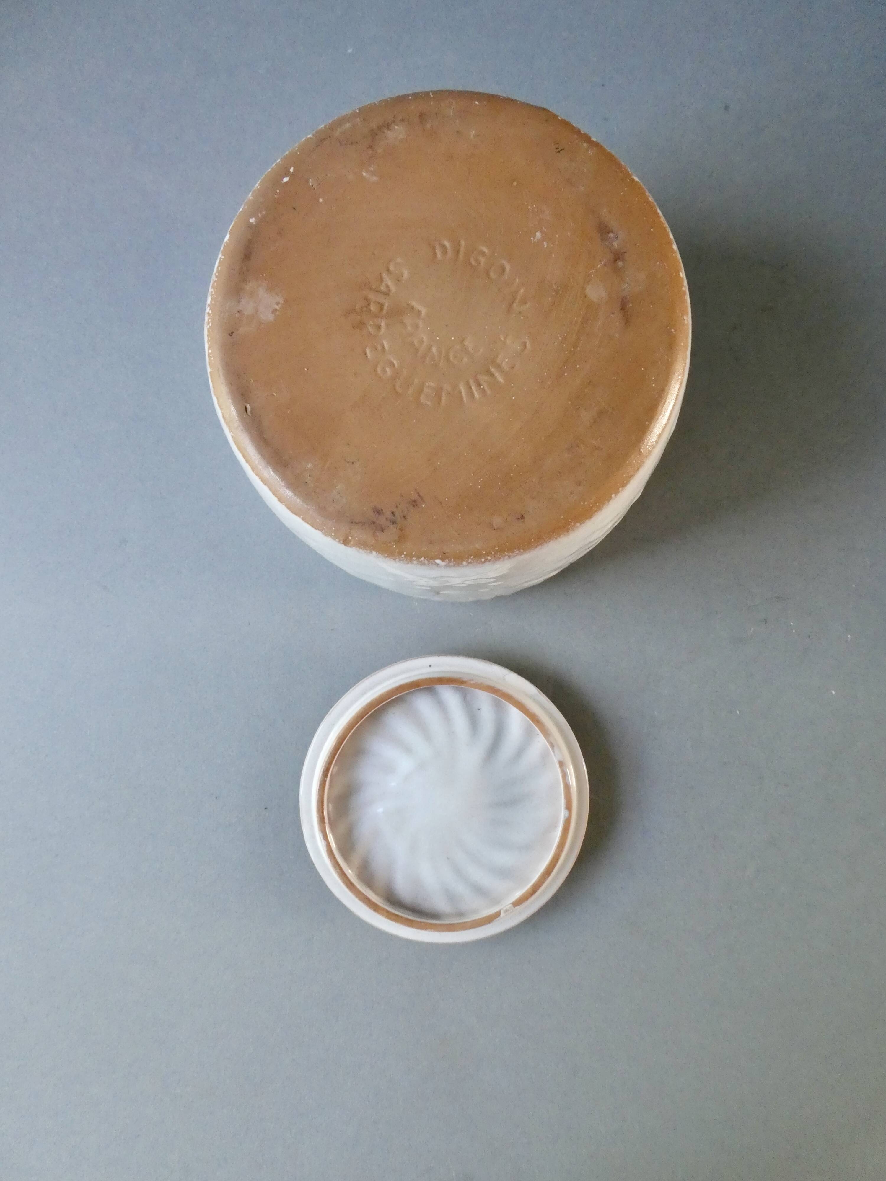 Pink ceramic box Digoin Sarreguemines