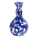 Vintage biot vase in double blown blue glass, coloured dot, design 2000 signed "arnold biot"