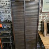 Old double curtained oak filing cabinet