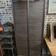 Ancien classeur à rideaux double en chêne