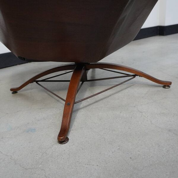 George Mulhauser Monsieur Chaise avec Ottoman pour Plycraft, États-Unis, années 1960.