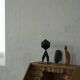 Abstract decorative Scandinavian metal sculpture from the mid-20th century, around the 1950s.