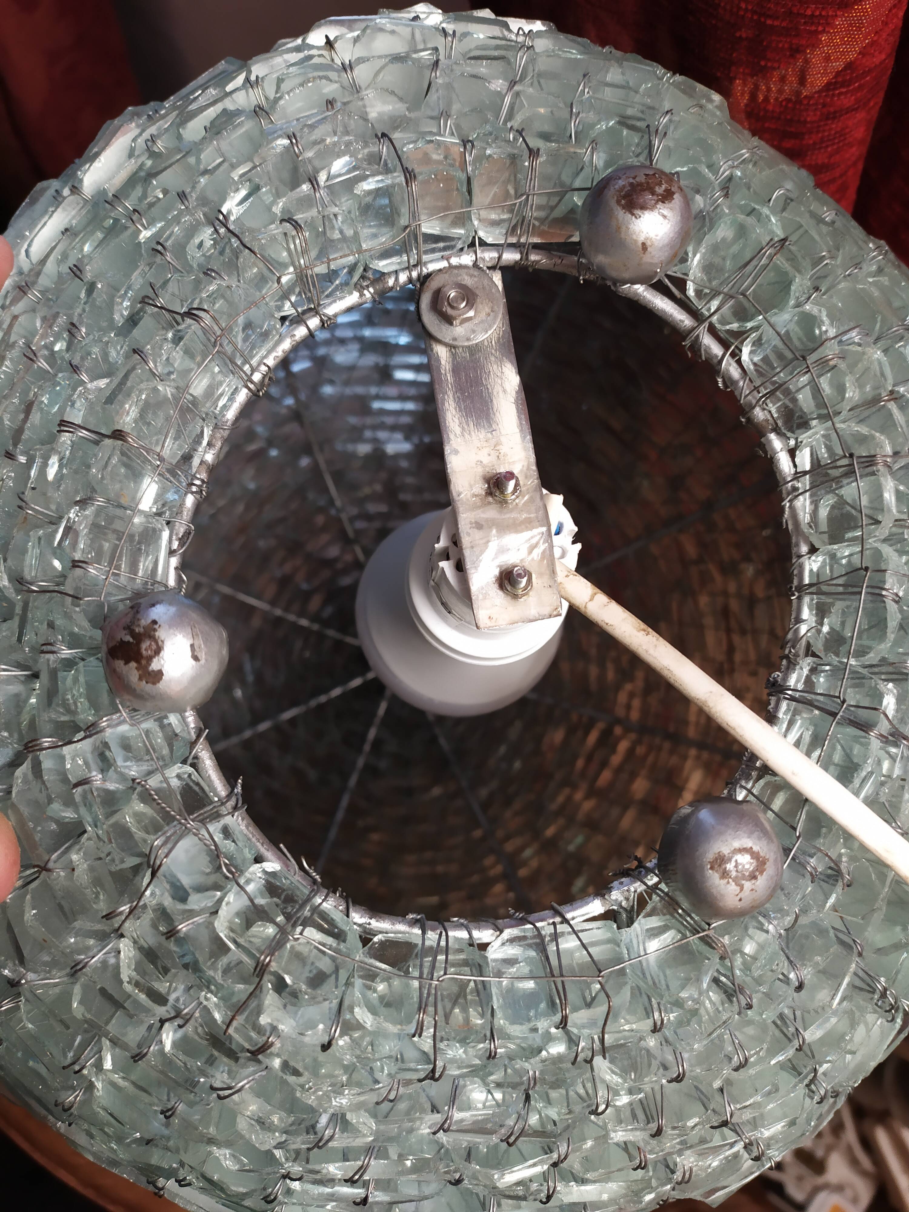 Vintage glass ball lamp