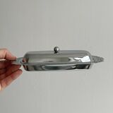 light metal butter dish