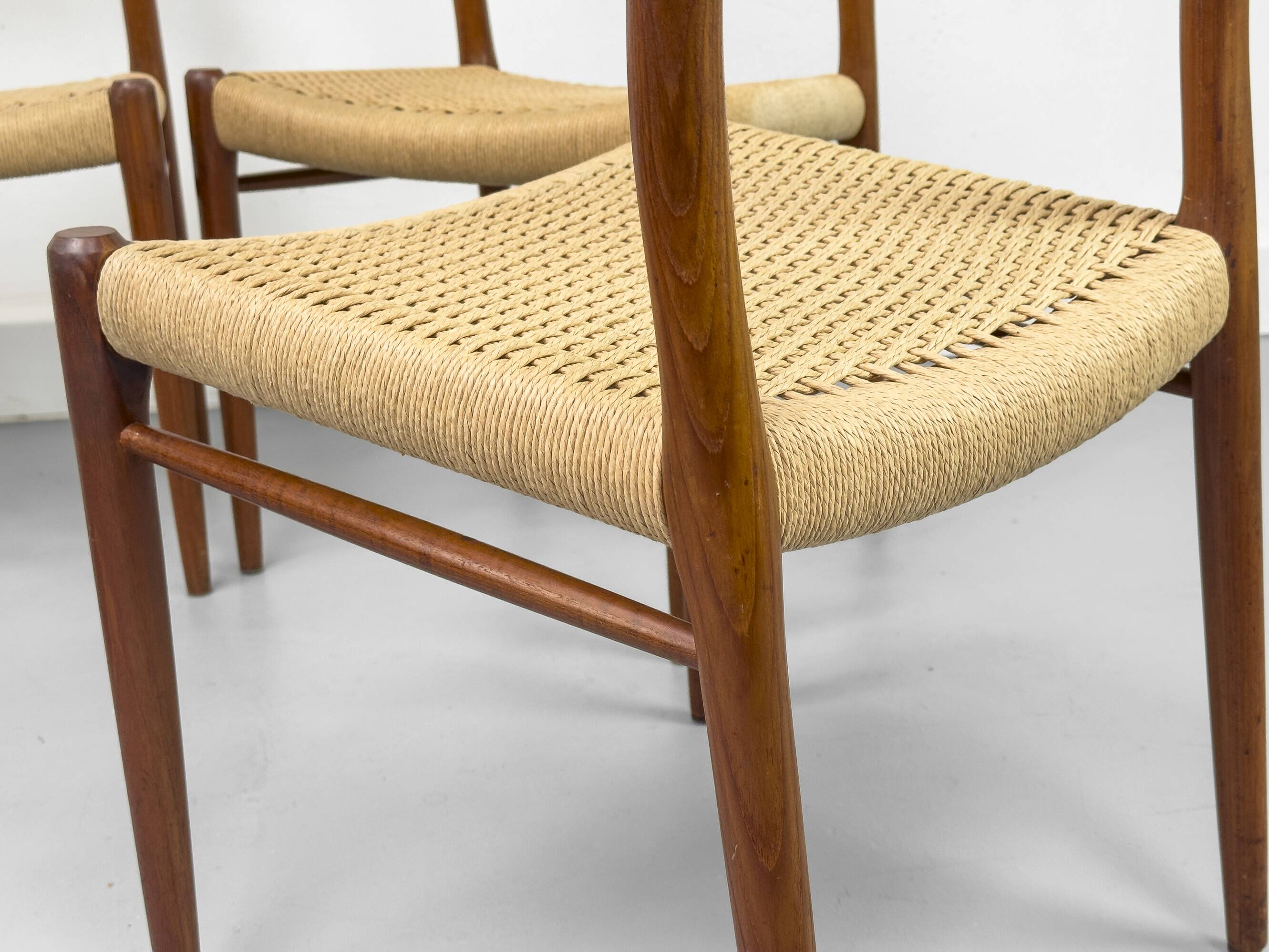 Model 75 Chairs by Niels O. Møller for J.L Møllers, 1960s, Set of 4