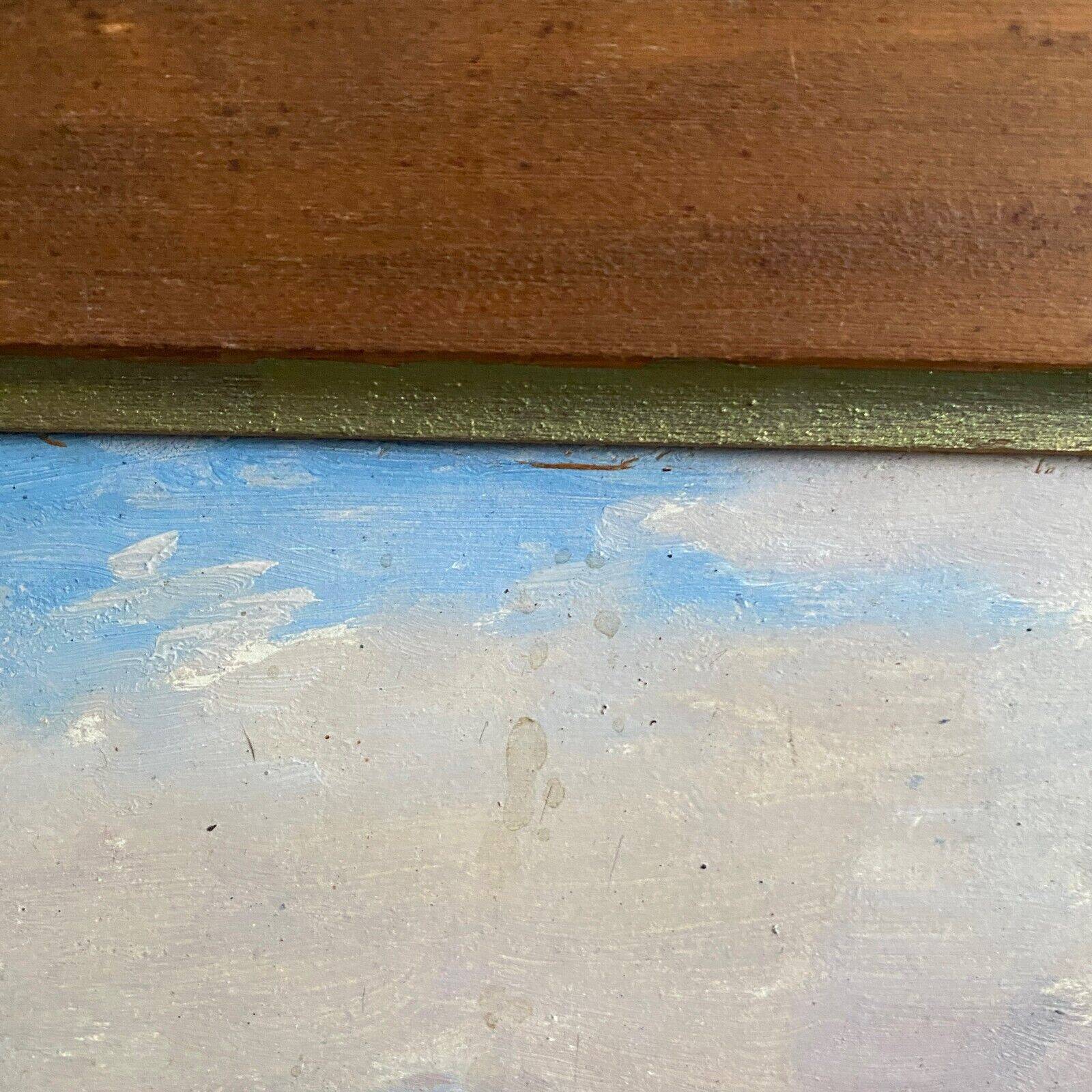 Oil on cardboard depicting a castle by E. Stefanski 20th century