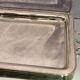 Rectangular top with handles in silver metal in Louis XVI style