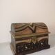 Berber chest with jewelry, wood and brass