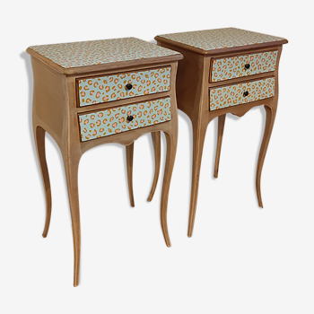 Pair of classic bedside tables restyled