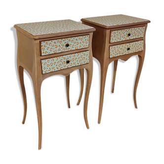 Pair of classic bedside tables restyled