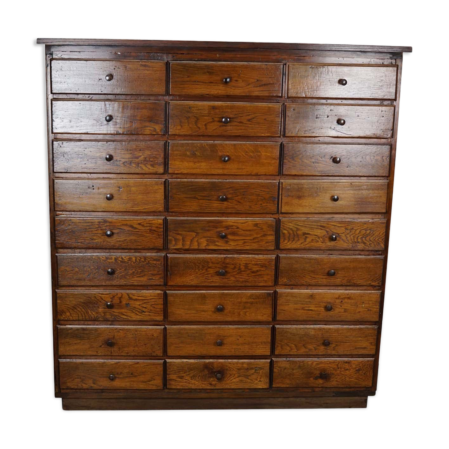 Antique apothecary furniture in oak France early twentieth century