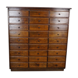 Antique apothecary furniture in oak France early twentieth century