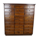 Antique apothecary furniture in oak France early twentieth century
