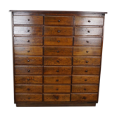 Antique apothecary furniture in oak France early twentieth century