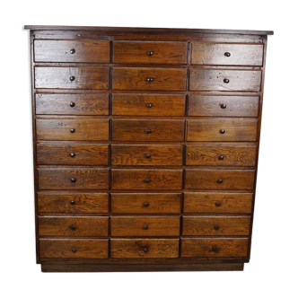 Antique apothecary furniture in oak France early twentieth century