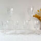 6 Arques crystal red wine glasses, Tuileries model