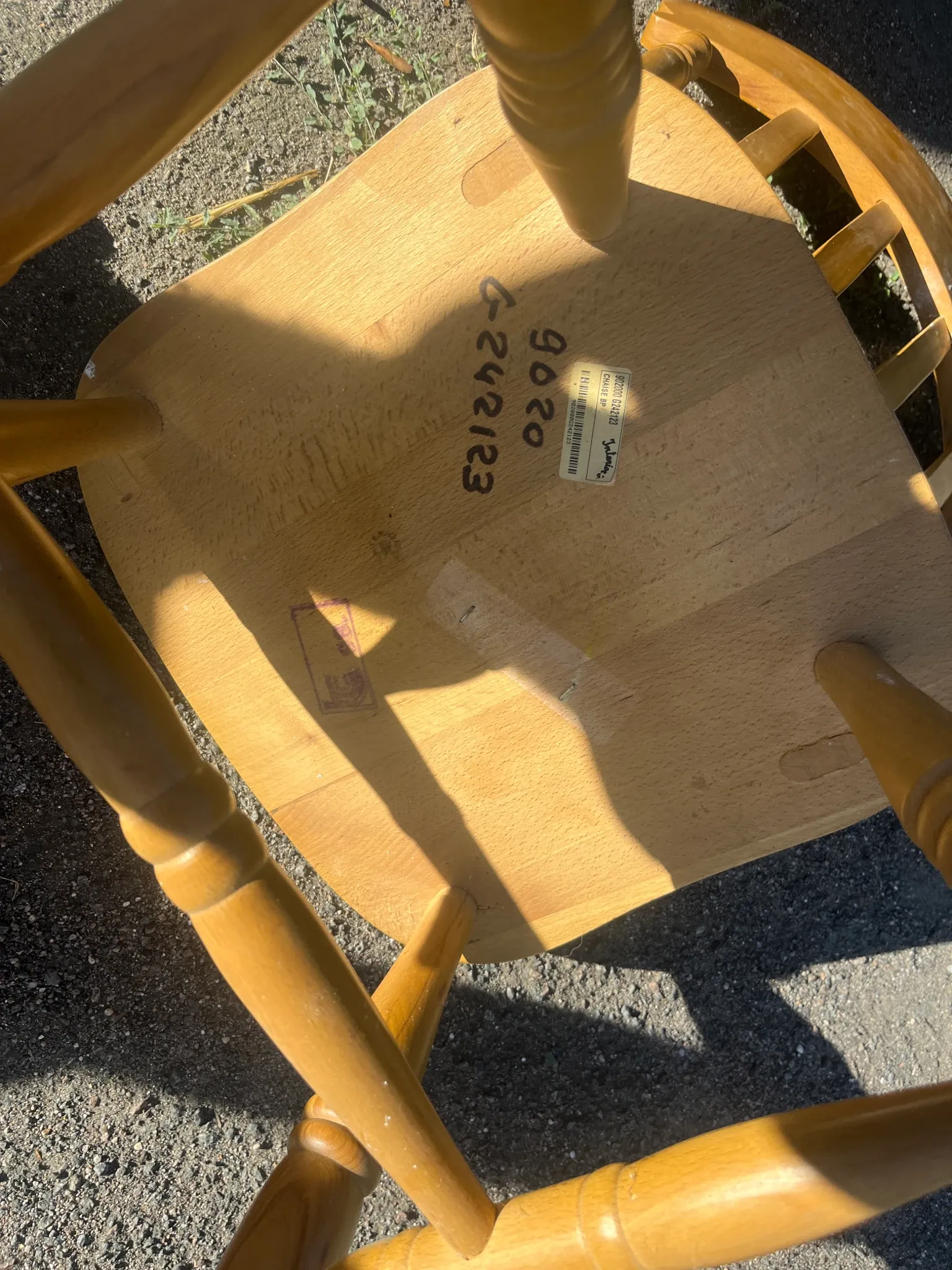 Set of 6 Interior's chairs in solid pine – Honey colour