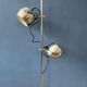 Mid-century vintage floor lamp Herda "Eyeball" in silver