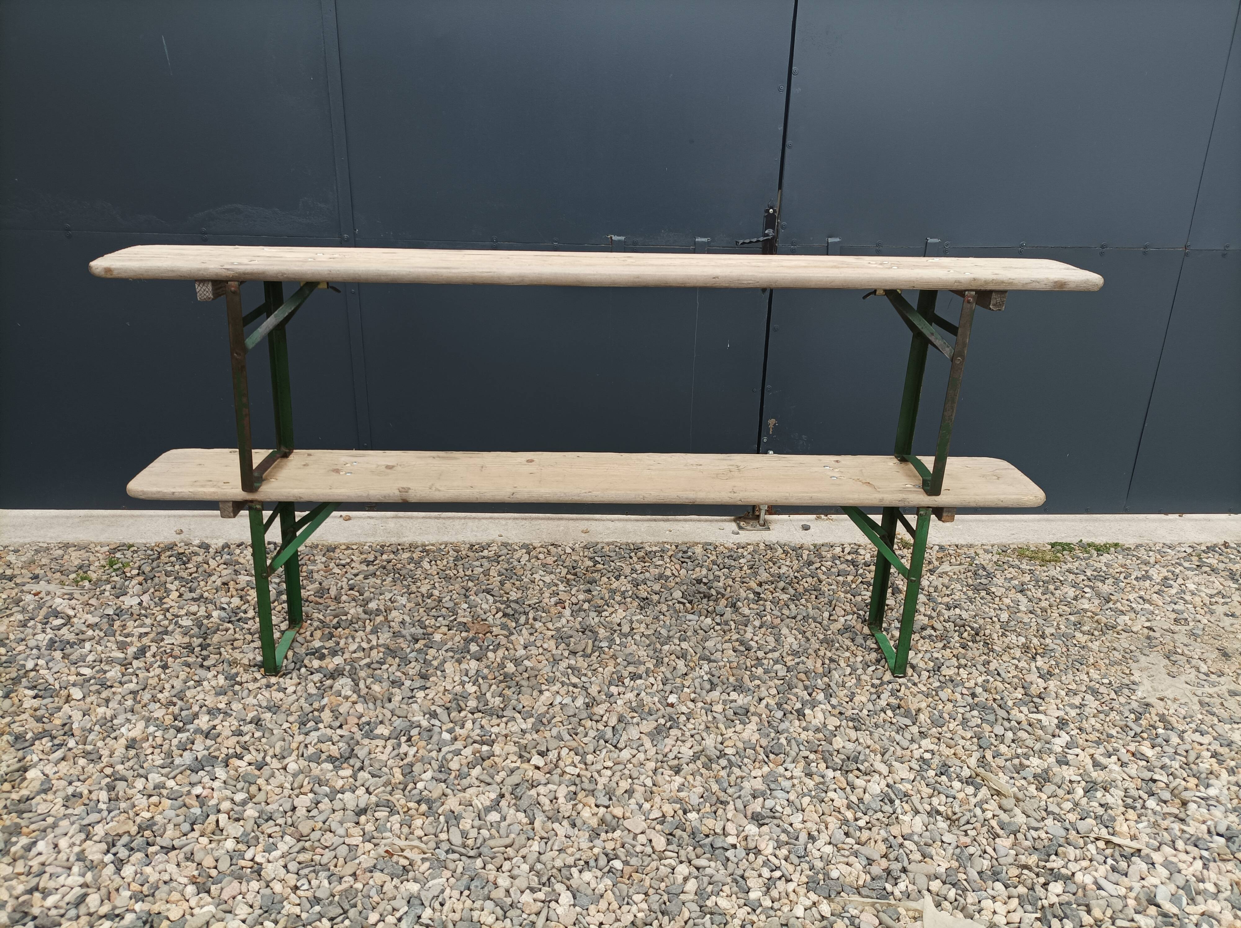 Old foldable bench of fair