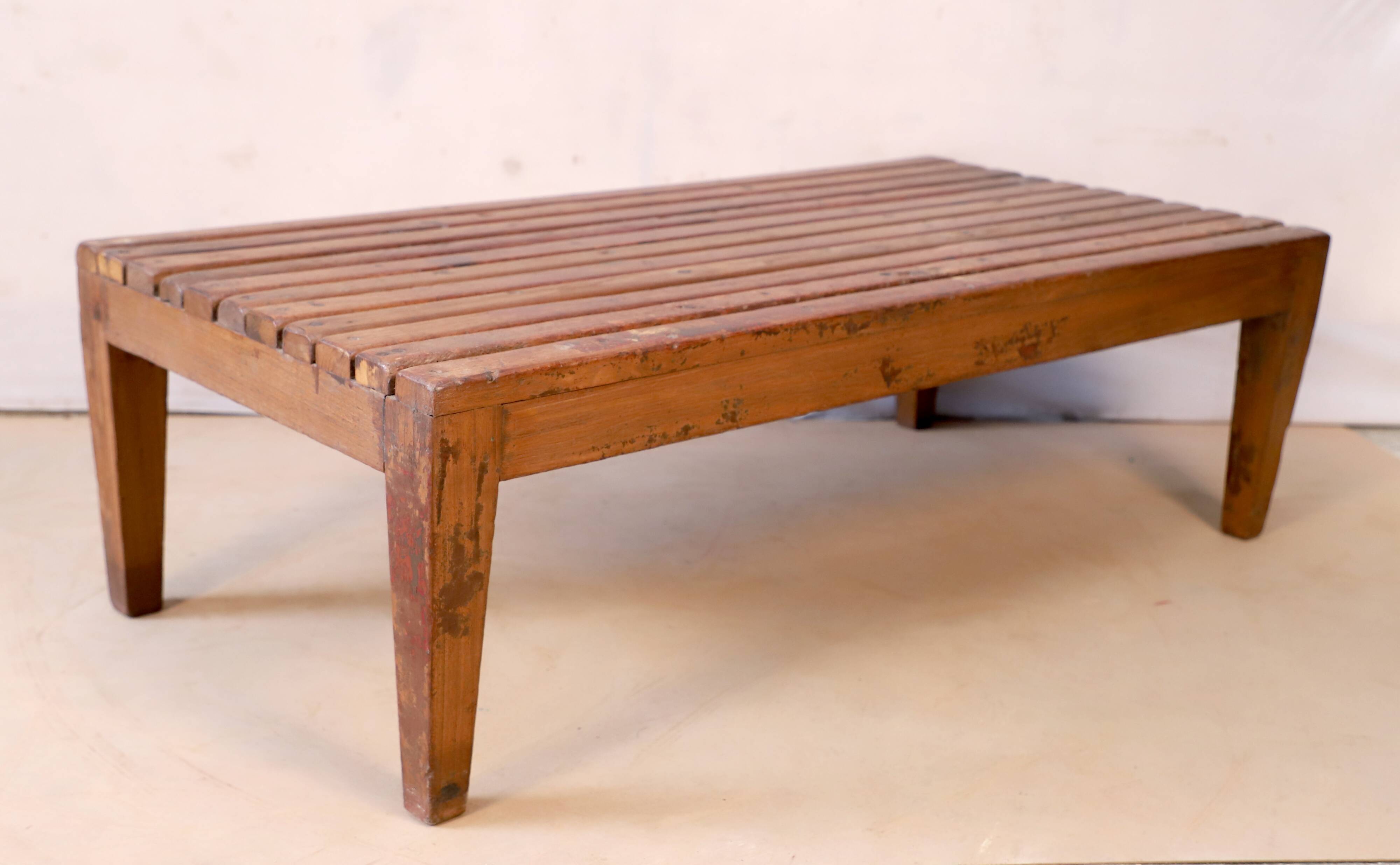 Old Burmese teak bench