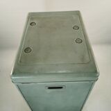 Antique Vintage Industrial 20th Century Light Blue Chest Of 3 Drawers