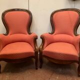 Paire de fauteuils Louis Philippe en acajou XIX siècle