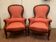 Pair of armchairs Louis Philippe mahogany XIX century