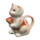 Teapot pouring zoomorphic cat chinese fish faience porcelain teapot cat