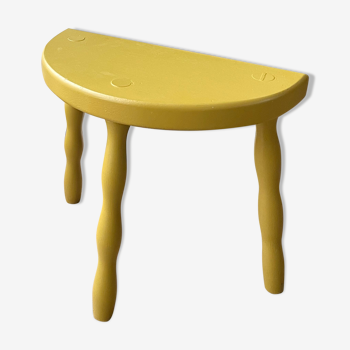 Ochre yellow tripod stool