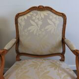 Pair of Louis XV style cabriolet armchairs