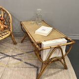 Vintage rattan coffee table