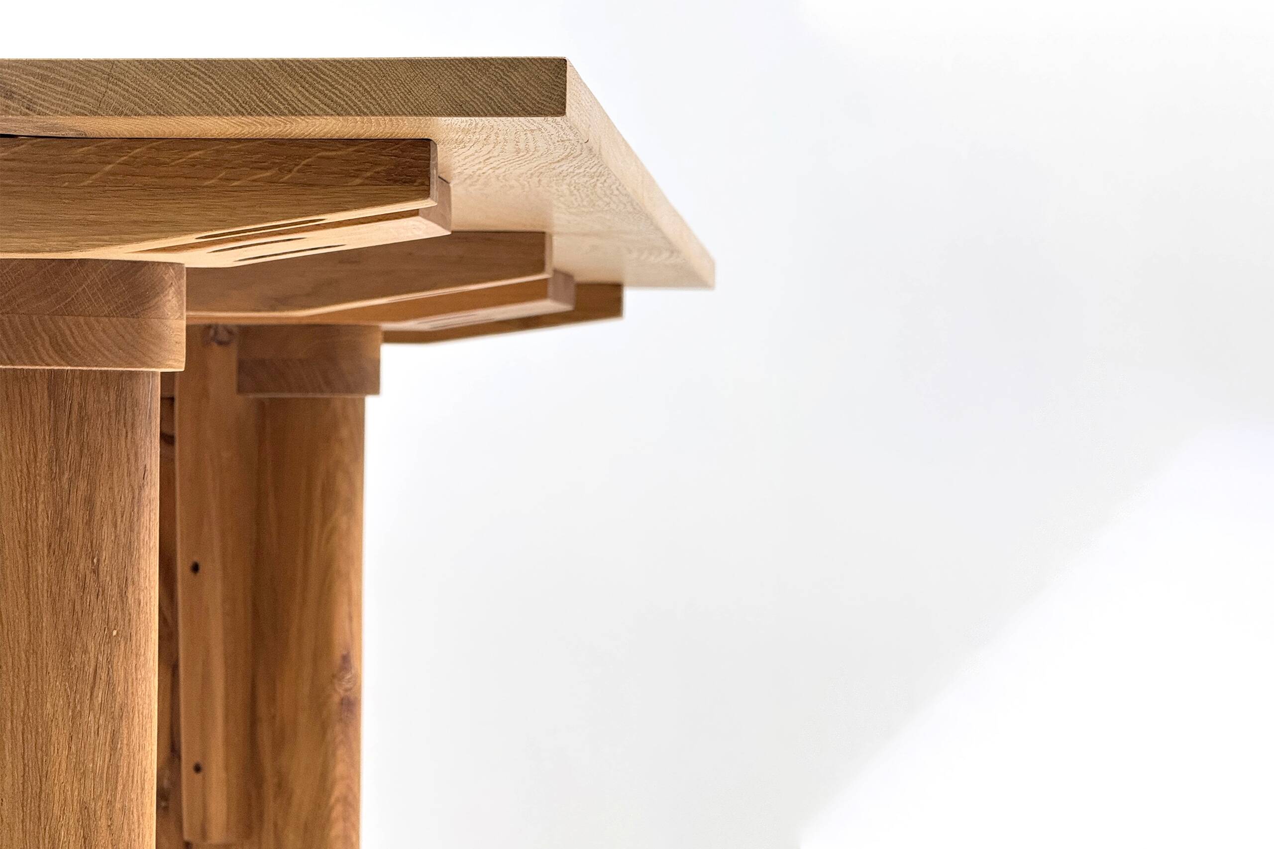 Solid wood dining table unique pieces in oak