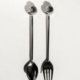 Silver-plated seashell cutlery set