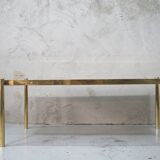 Ensemble de 3 tables basses en laiton minimalistes italiennes, années 1970